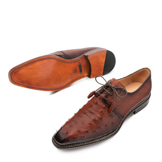 Mezlan 4732-S Tillson Men's Shoes Exotic Ostrich Derby (MZ3302)-AmbrogioShoes