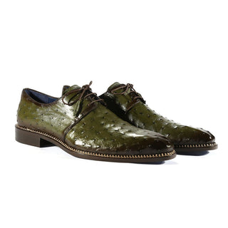 Mezlan 4732-S Tillson Men's Shoes Exotic Ostrich Derby (MZ3302)-AmbrogioShoes
