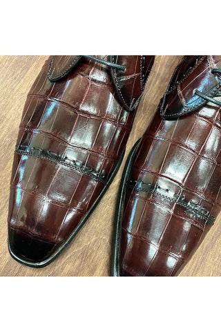 Mezlan 4818-J Alligator Cap-Toe Derby (MZ3368)-AmbrogioShoes