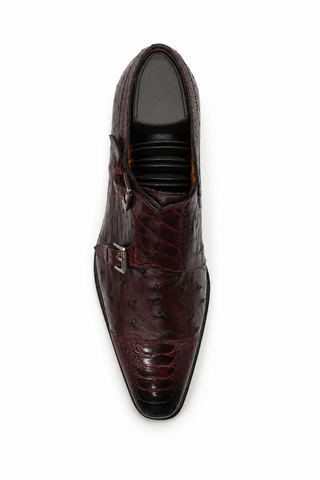 Mezlan 4957-SP Ostrich Double Monk-Strap Loafer