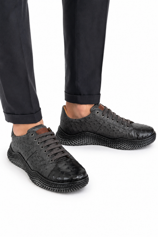 4970-S Ostrich-Skin Sneakers (MZ3672)-Dellamoda