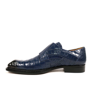 Mezlan 50176-F Doyers Men's Shoes Exotic Crocodile Skin Double Monk-Straps (MZ3926)-AmbrogioShoes