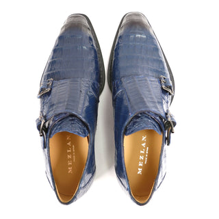 Mezlan 50176-F Doyers Men's Shoes Exotic Crocodile Skin Double Monk-Straps (MZ3926)-AmbrogioShoes