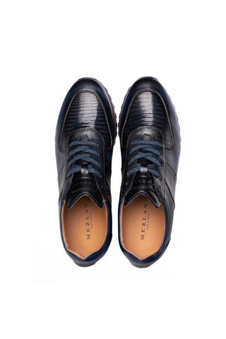 Mezlan 50188-L Greenwich Exotic Lizard Skin & Calf-Skin Leather Sneaker (MZ3929)-AmbrogioShoes