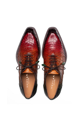 Mezlan 50194-J Marble Exotic Alligator Skin Oxford (MZ3921)-AmbrogioShoes