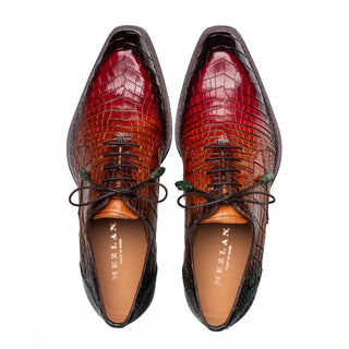 Mezlan 50194-J Marble Exotic Alligator Skin Oxford (MZ3921)-AmbrogioShoes