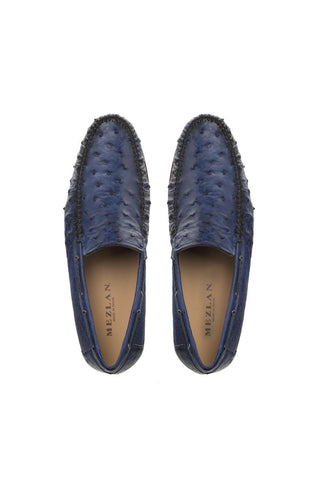 Mezlan 7318-S-RX612 Ostrich Moccasin Loafer-AmbrogioShoes