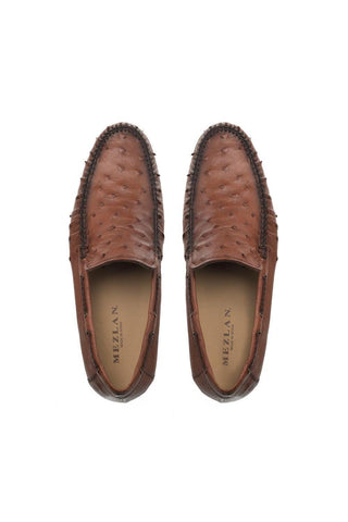 Mezlan 7318-S-RX612 Ostrich Moccasin Loafer-AmbrogioShoes
