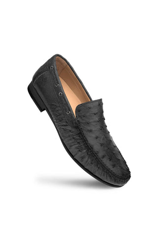 7318-S-RX612 Ostrich Moccasin Loafer-Dellamoda