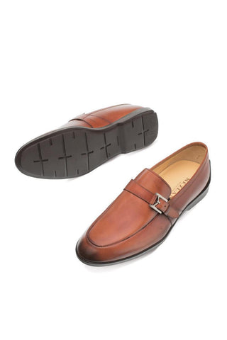 9805 Granby Cognac Leather Monk Strap (MZ3283)-Dellamoda
