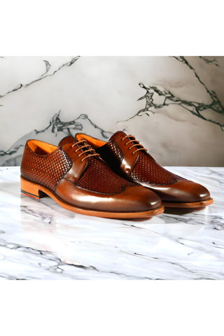 Mezlan 9916 Woven / Calf-Skin Leather Opanka Derby (MZ3473)-AmbrogioShoes