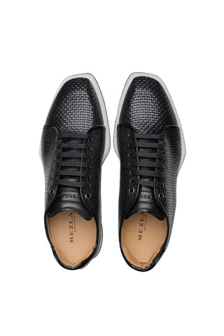 Mezlan A20301 Woven / Calf-Skin Leather Casual Derby Sneakers (MZ3523)-AmbrogioShoes