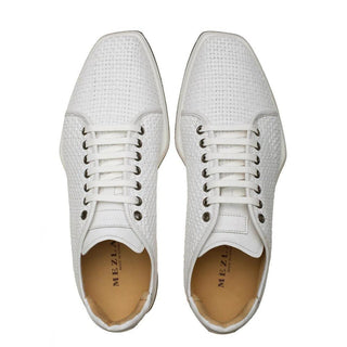 Mezlan A20301 Woven / Calf-Skin Leather Casual Derby Sneakers (MZ3523)-AmbrogioShoes