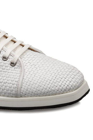 Mezlan A20301 Woven / Calf-Skin Leather Casual Derby Sneakers (MZ3523)-AmbrogioShoes
