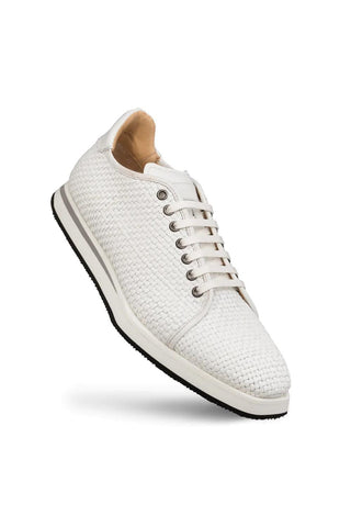 Mezlan A20301 Woven / Calf-Skin Leather Casual Derby Sneakers (MZ3523)-AmbrogioShoes