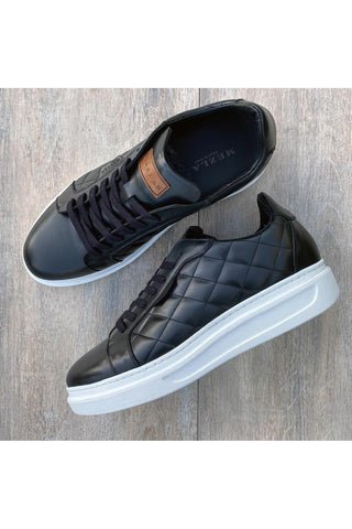 Mezlan A20456 Quilted Calf-Skin Leather Casual Sneakers (MZ3545)-AmbrogioShoes