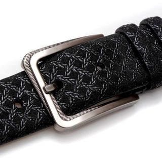 Mezlan AO10359 Men's Textured Suede Belts (MZB1027)-AmbrogioShoes