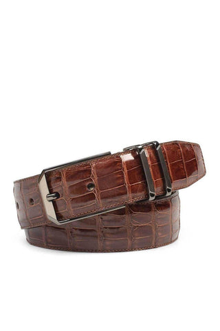 Mezlan AO11115 Men's Exotic Crocodile Skin Belt (MZB1153)-AmbrogioShoes