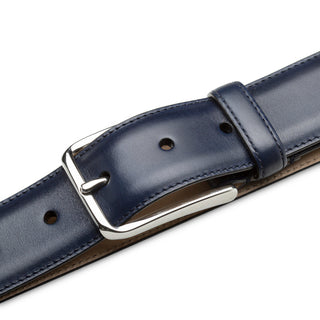 Mezlan AO11532 Men's Center Piped Calf-Skin Leather Belts (MZB1249)-AmbrogioShoes