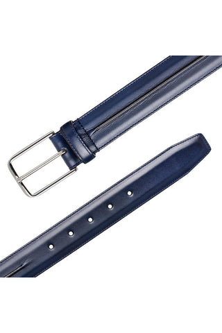 Mezlan AO11532 Men's Center Piped Leather Belts (MZB1249)-AmbrogioShoes