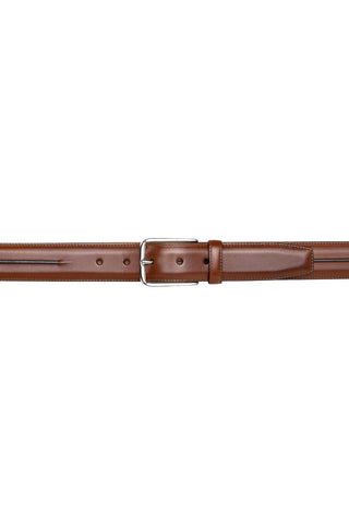 AO11532 Center Piped Leather Belt-Dellamoda
