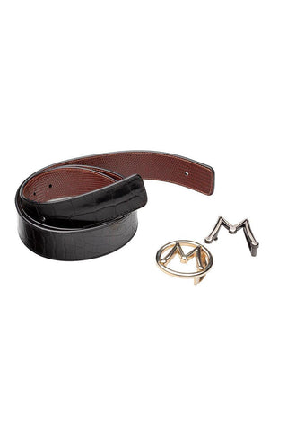 AO11533 Reversible Crocodile & Lizard Belts-Dellamoda