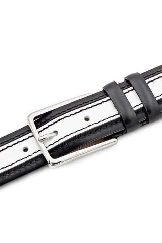 Mezlan AO11670 Men's Two Tone Calf-Skin Leather Belts (MZB1245)-AmbrogioShoes