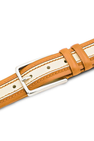 Mezlan AO11670 Men's Two Tone Leather Belts (MZB1245)-AmbrogioShoes