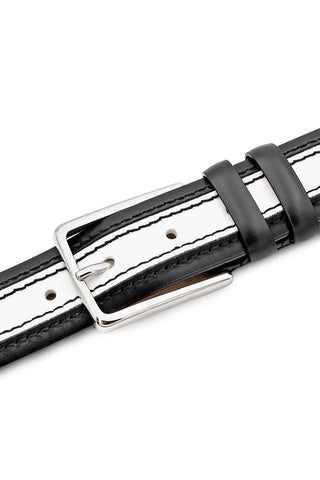 AO11670 Men's Two Tone Leather Belts (MZB1245)-Dellamoda