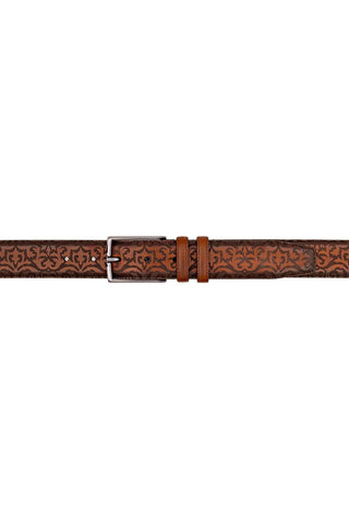 Mezlan AO11677 Men's Laser Embossed Calf-Skin Leather Belts (MZB1247)