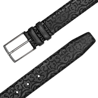 Mezlan AO11677 Men's Laser Print Calf-Skin Leather Belts (MZB1247)-AmbrogioShoes