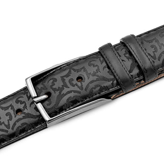 Mezlan AO11677 Men's Laser Print Calf-Skin Leather Belts (MZB1247)-AmbrogioShoes
