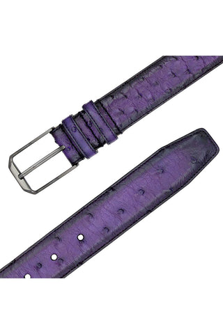 Mezlan AO11678 Men's Ostrich Belts (MZB1246)-AmbrogioShoes