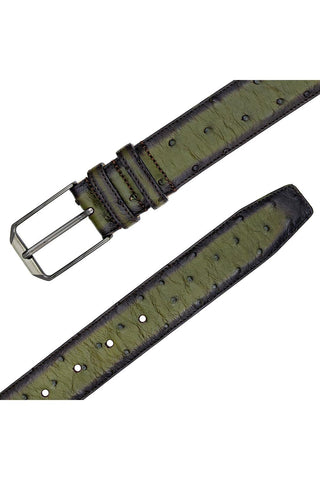 Mezlan AO11678 Men's Exotic Ostrich Skin Belts (MZB1246)-AmbrogioShoes