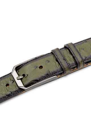 Mezlan AO11678 Men's Exotic Ostrich Skin Belts (MZB1246)-AmbrogioShoes