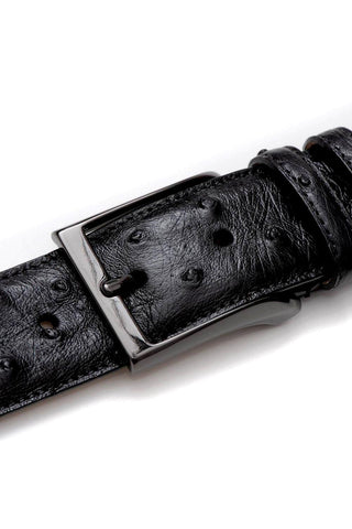 Mezlan AO8146 Men's Exotic Ostrich Skin Belt (MZB1184)-AmbrogioShoes