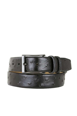 Mezlan AO8146 Men's Exotic Ostrich Skin Belt (MZB1184)-AmbrogioShoes