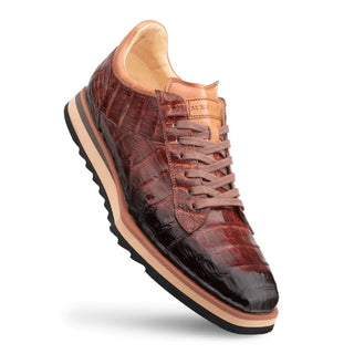 Mezlan AX4885-F Men's Shoes Sport Exotic Crocodile Asymmetric Sneakers (MZ3565)-AmbrogioShoes