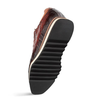 Mezlan AX4885-F Men's Shoes Sport Exotic Crocodile Asymmetric Sneakers (MZ3565)-AmbrogioShoes