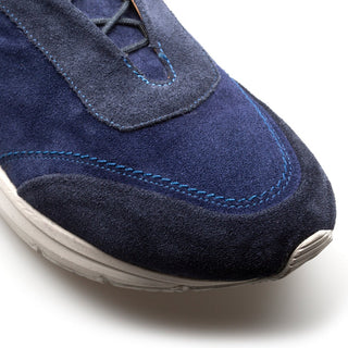 Mezlan Alcoy 21118 Men's Shoes Blue Suede Leather Casual Slip On Sneakers (MZ3734)-AmbrogioShoes