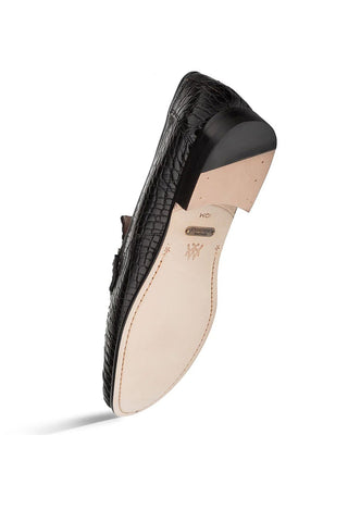Mezlan Armano Crocodile Penny Loafer-AmbrogioShoes