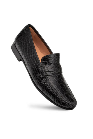 Mezlan Armano Crocodile Penny Loafer-AmbrogioShoes