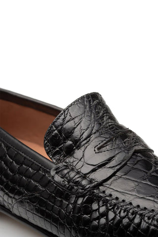 Mezlan Armano Crocodile Penny Loafer-AmbrogioShoes