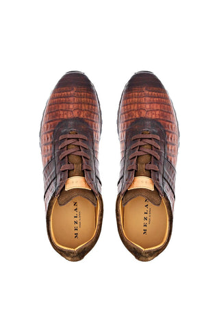 Mezlan Barrow Crocodile Sneaker-AmbrogioShoes