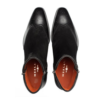 Mezlan Camilleri 21343 Suede / Calf-Skin Leather Zipper Boots (MZ3764)-AmbrogioShoes