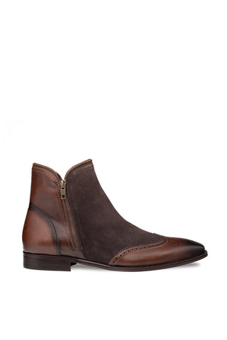 Mezlan Camilleri 21343 Suede / Calf-Skin Leather Zipper Boots (MZ3764)-AmbrogioShoes