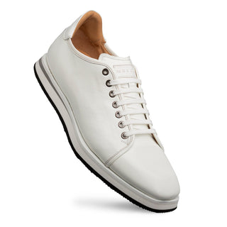 Mezlan Cartuja 21153 Men's Shoes White Hi-Shine Calf-Skin Leather Casual Sneakers (MZ3710)-AmbrogioShoes