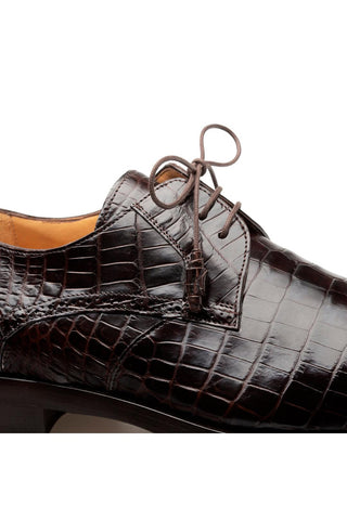 Mezlan Dandy EX4967-J Exotic Alligator Lace-Up Derby (MZ3778)-AmbrogioShoes