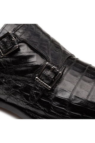 Doyers Crocodile Double Monk-Strap-Dellamoda