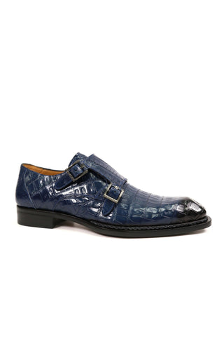 Mezlan Doyers Crocodile Double Monk-Strap-AmbrogioShoes